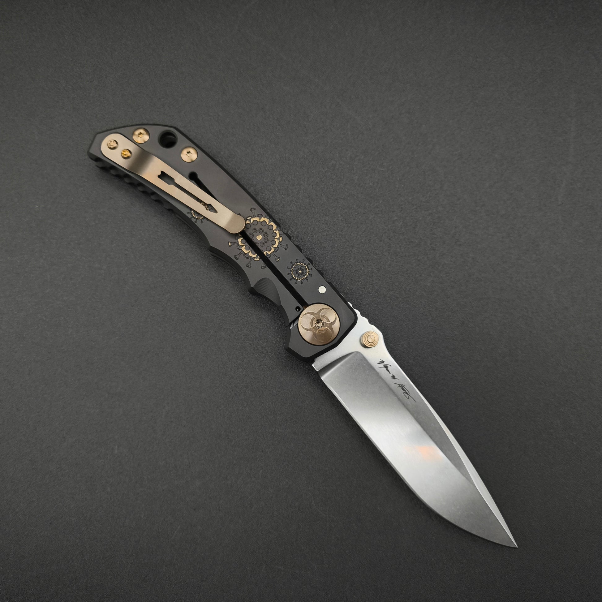 Spartan Blades Harsey Folder SHF SF5 Custom Magnacut Black Plague 2