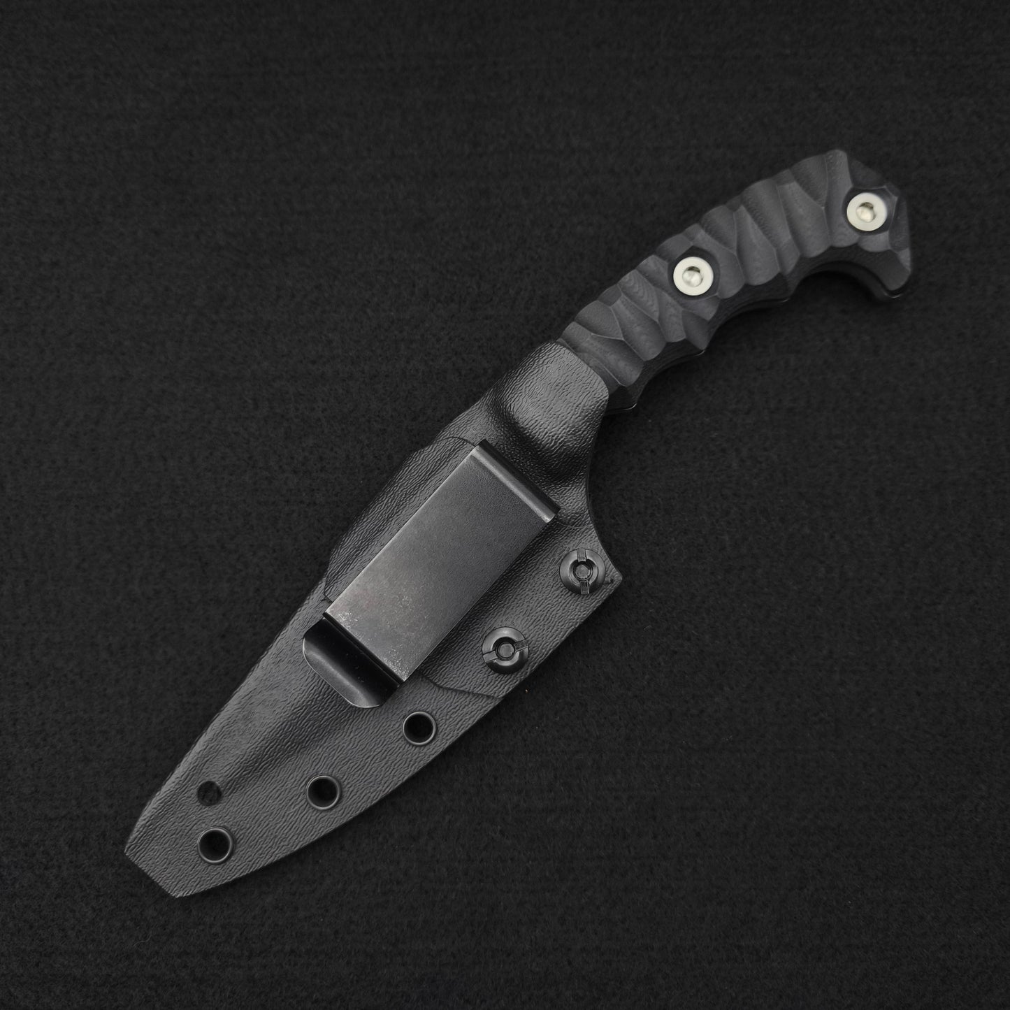 Half Face Blades HUMINT 4" Black G10, stonewashed 4