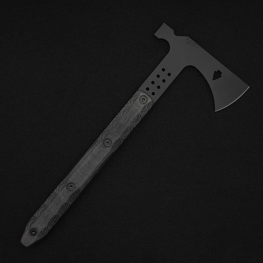 Half Face Blades Arrowhead Hawk, Black Canvas Micarta 1