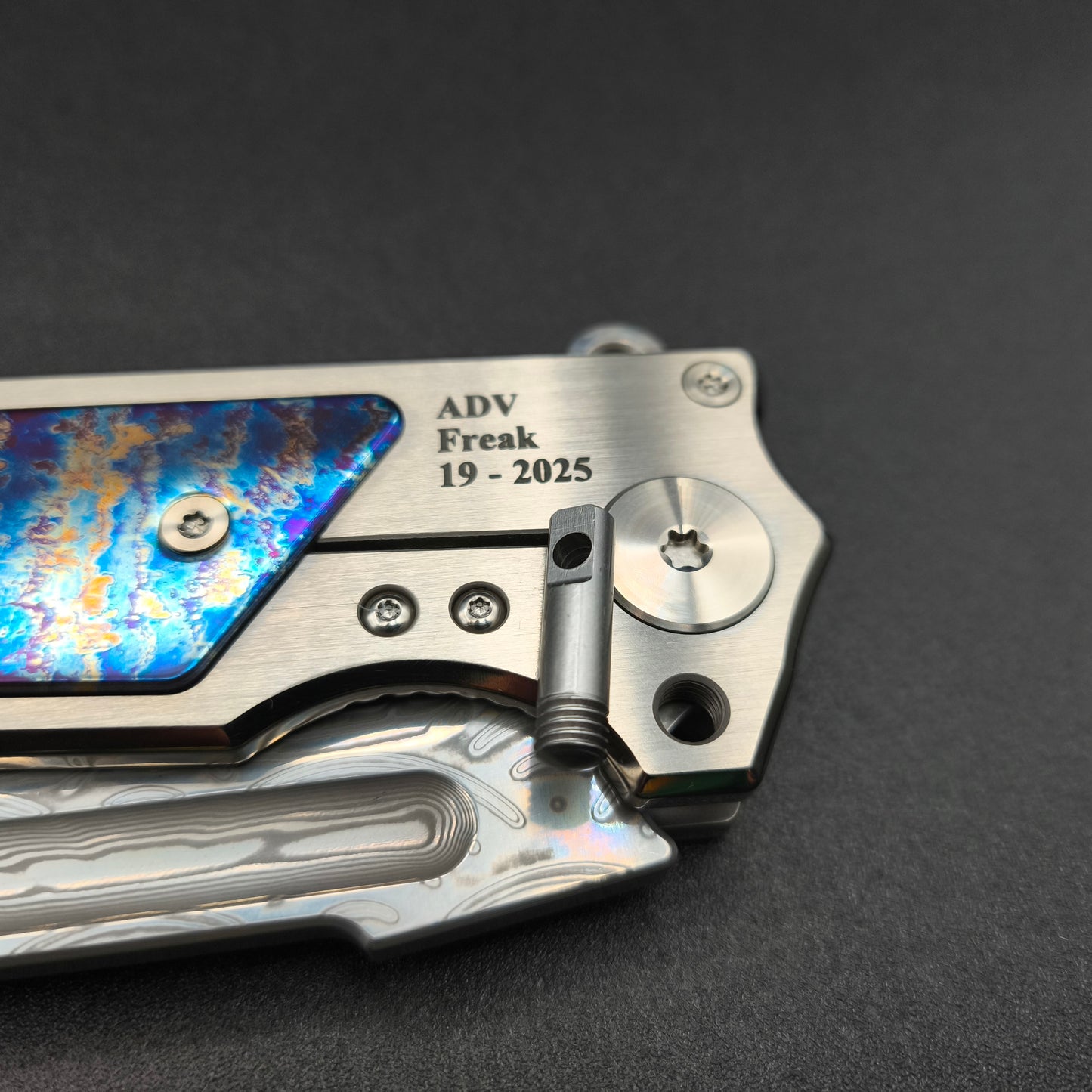 ADV Freak, Damascus, Satin with Acid Rain 6