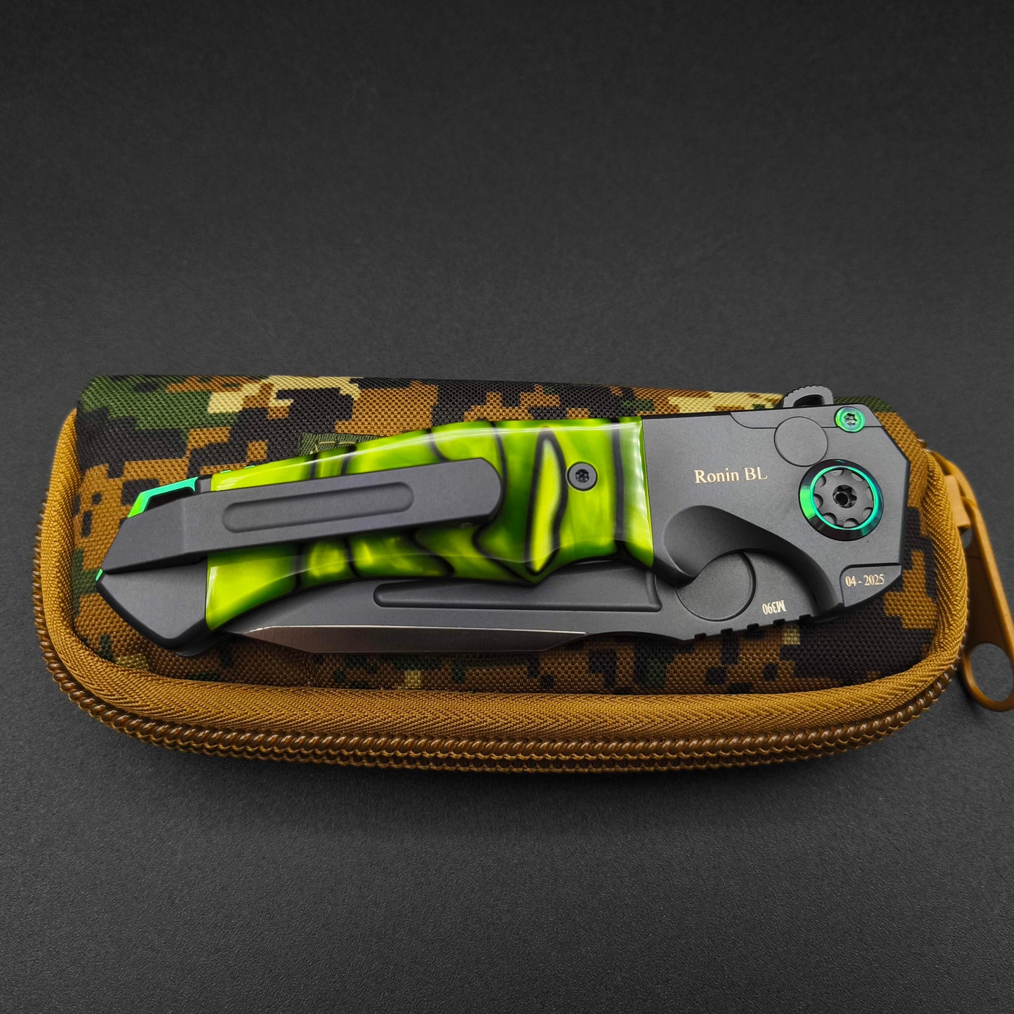 ADV Ronin Kalgard Titan Green Kirinite, Anodized Hardware 4