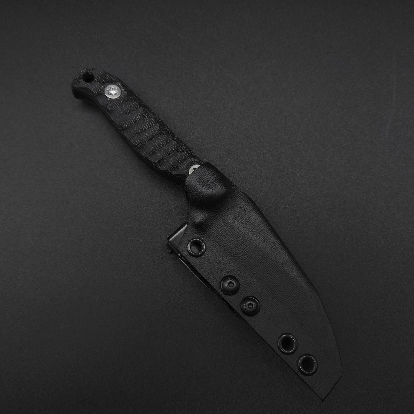 Half Face Blades Gula Gula Black canvas micarta, Armor Black cerakote 3