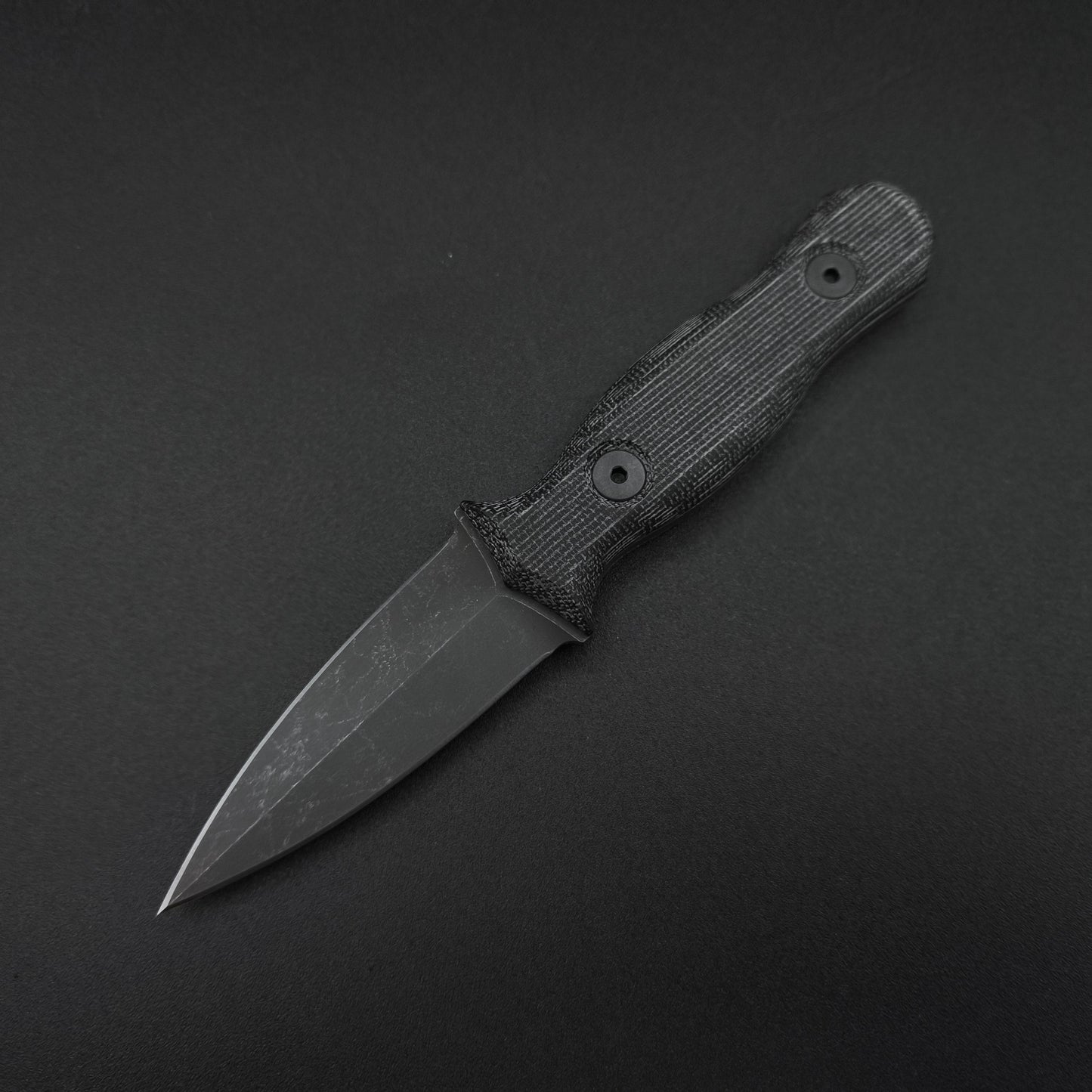 Half Face Blades Pulse Checker Black Canvas Micarta, stonewash 2