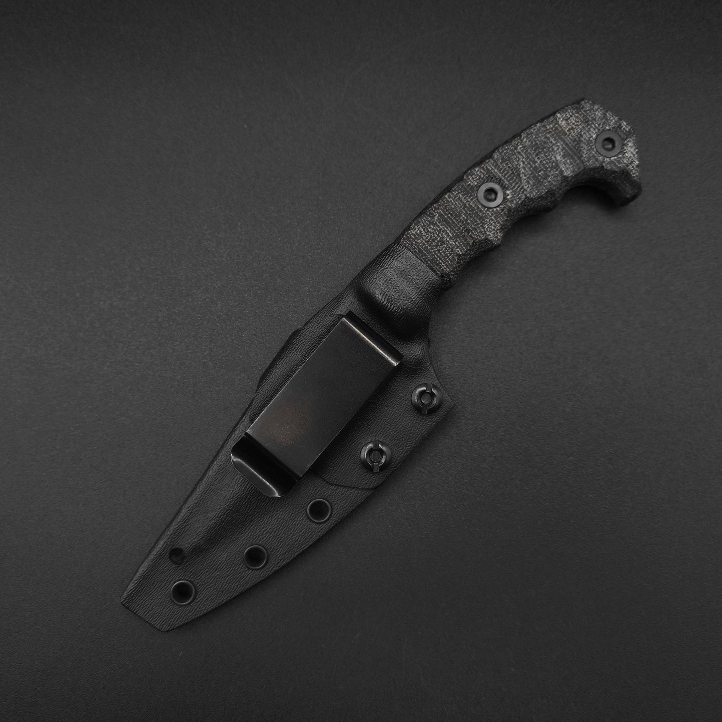 Half Face Blades HUMINT 4" Black Canvas Micarta, Midnight Bronze 4