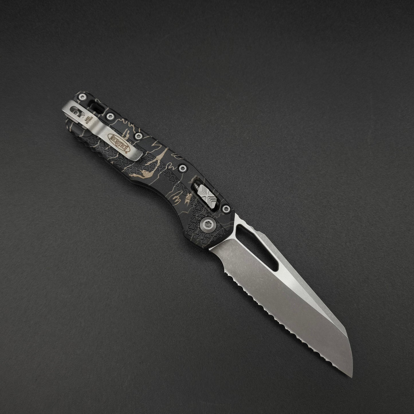 Microtech MSI S/E Tri-Grip Polymer Tiger Stipe Camo Apocalyptic FS 2