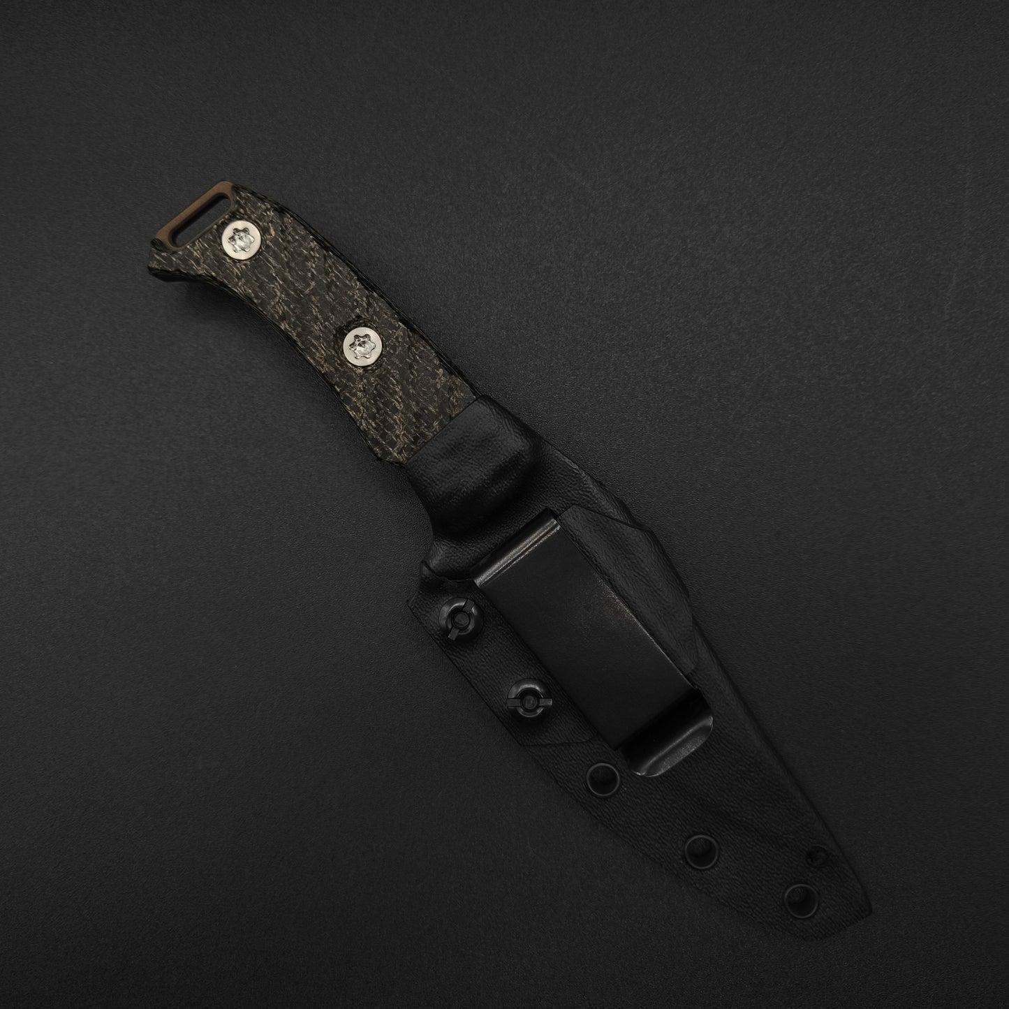 Half Face Blades Tosahwi Black Burlap Micarta, Midnight Bronze 4