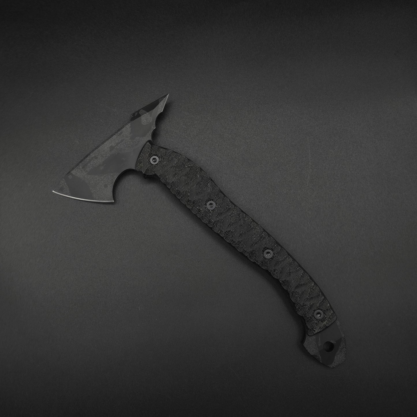 Half Face Blades Bleeding Heart Hawk Black Burlap Micarta, Urban Stone 2