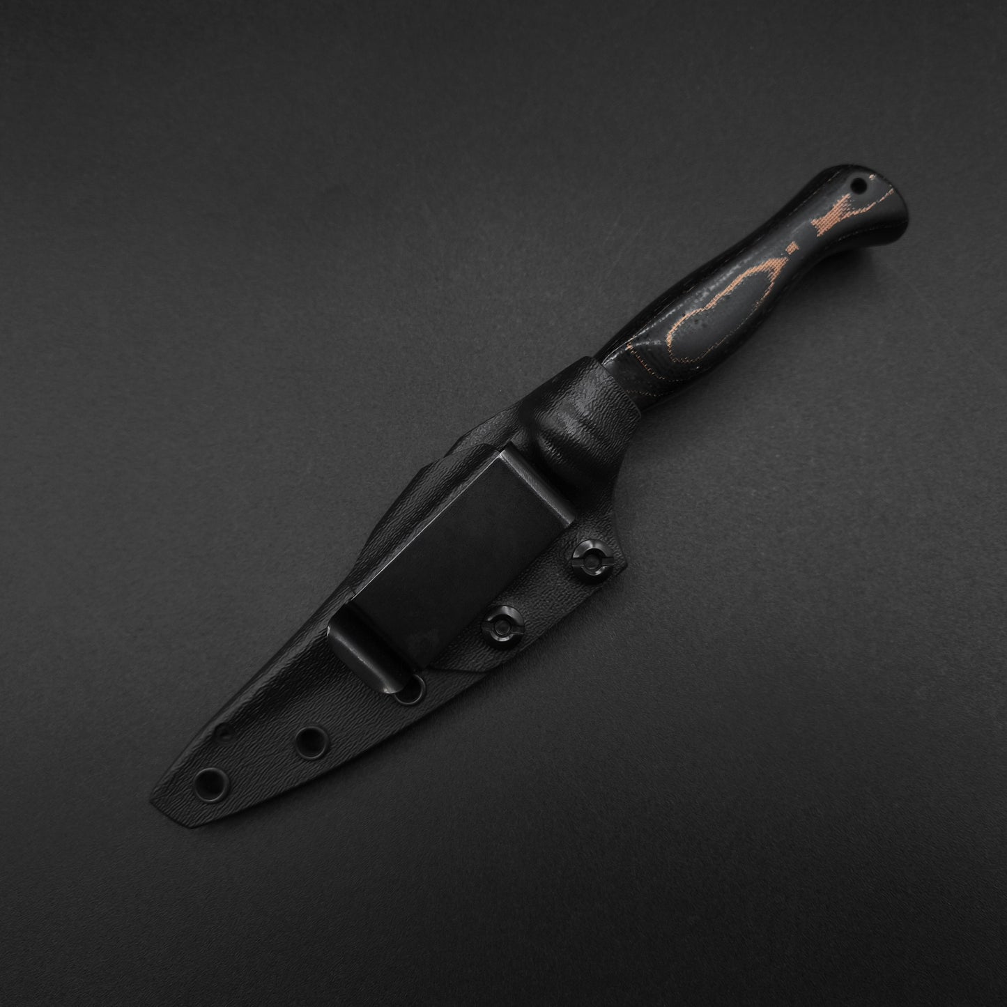 Half Face Blades Congressman Black Canvas Micarta, Copper Mesh 5