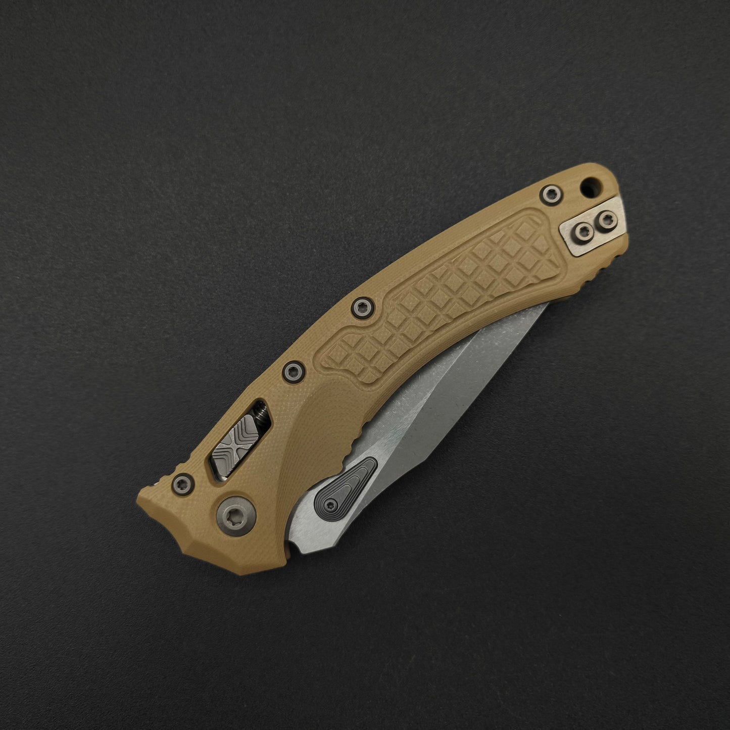 Microtech Amphibian S/E Ram-Lok Apocalyptic Tan G10 Frag