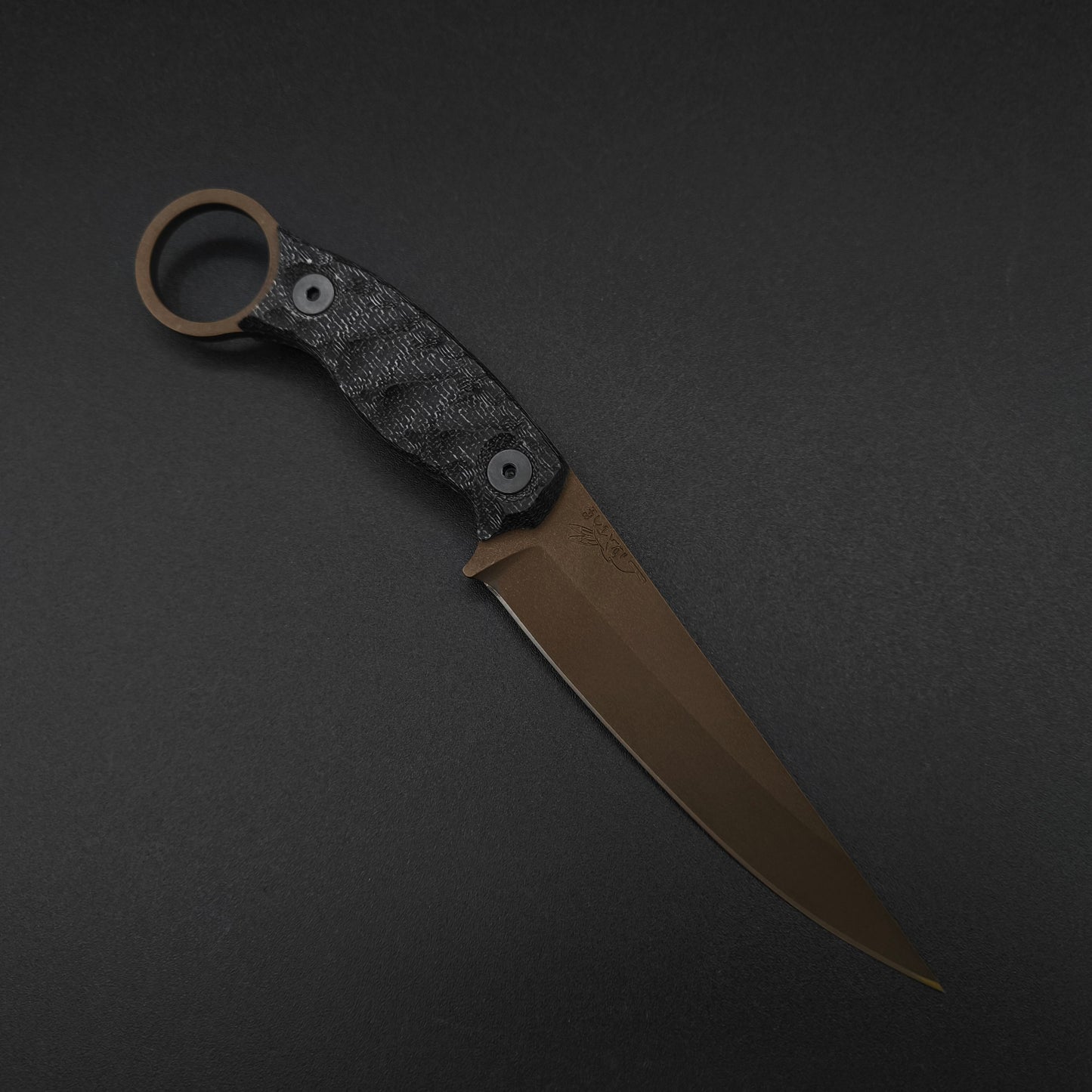 Half Face Blades Osoraku Black Canvas Micarta, Midnight Bronze 1