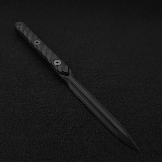 Half Face Blades OSS Spike, Black G10, Armor Black Cerakote