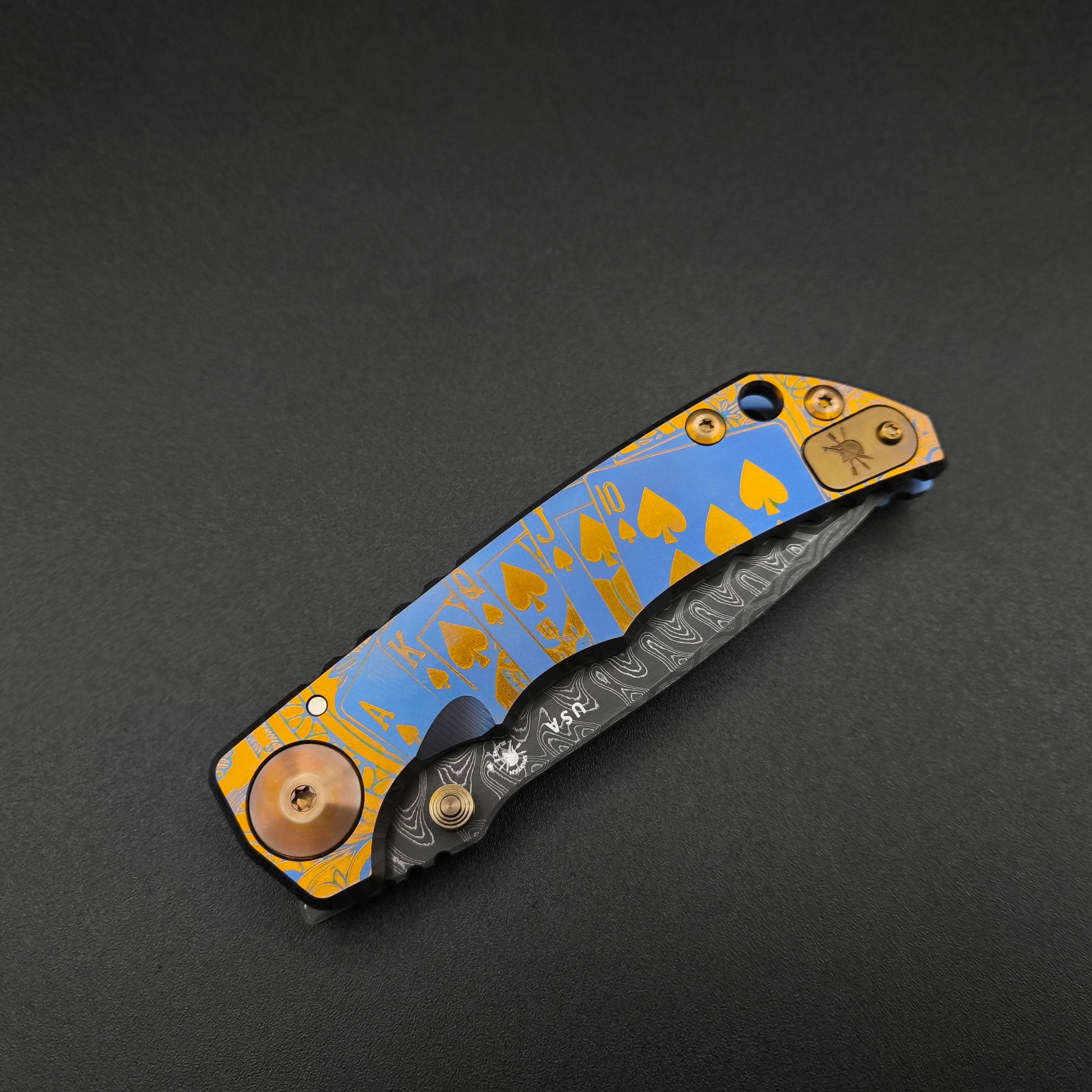 Spartan Blades Harsey Folder SF5 Custom Chad Nichols Damascus Royal Flush 4