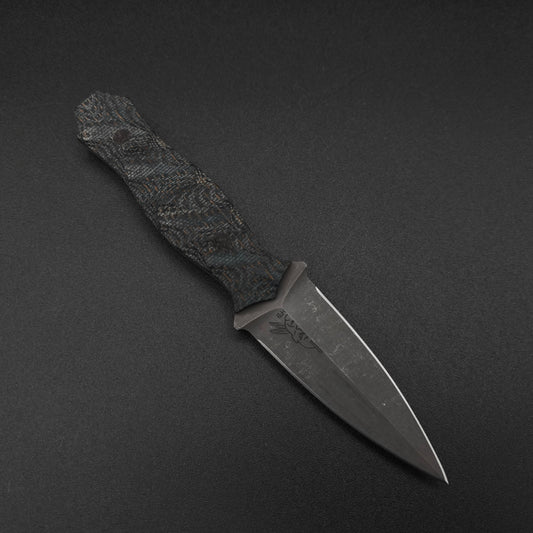 Half Face Blades Pulse Checker Kamari Burlap Micarta, stonewash 1