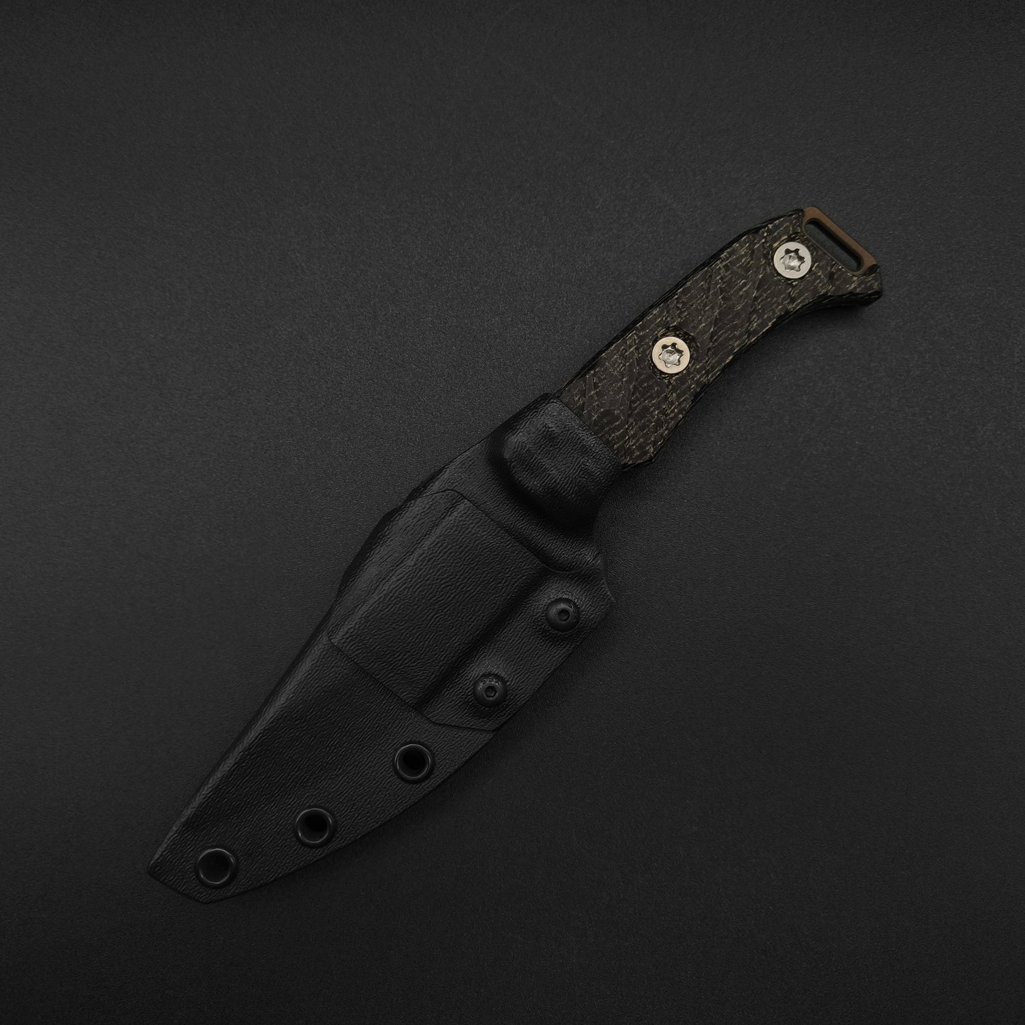 Half Face Blades Tosahwi Black Burlap Micarta, Midnight Bronze 3