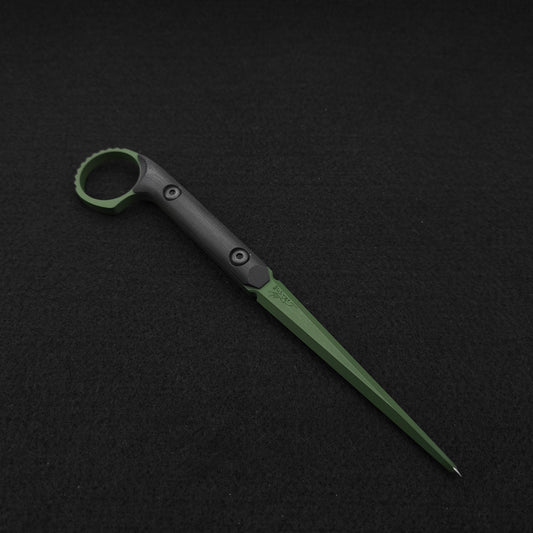 Half Face Blades Ring Cardiac Spike Black G10, Highland Green Cerakote 1