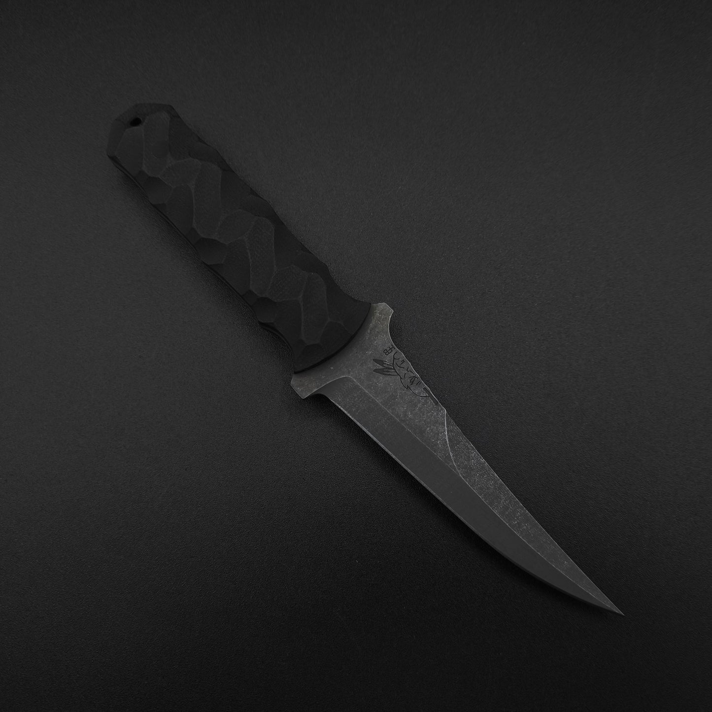 Half Face Blades Combat Filet Black G10, stonewashed 1