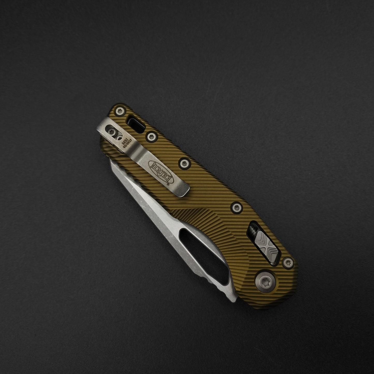 Microtech MSI S/E Apocalyptic Fluted OD Green Aluminium 4