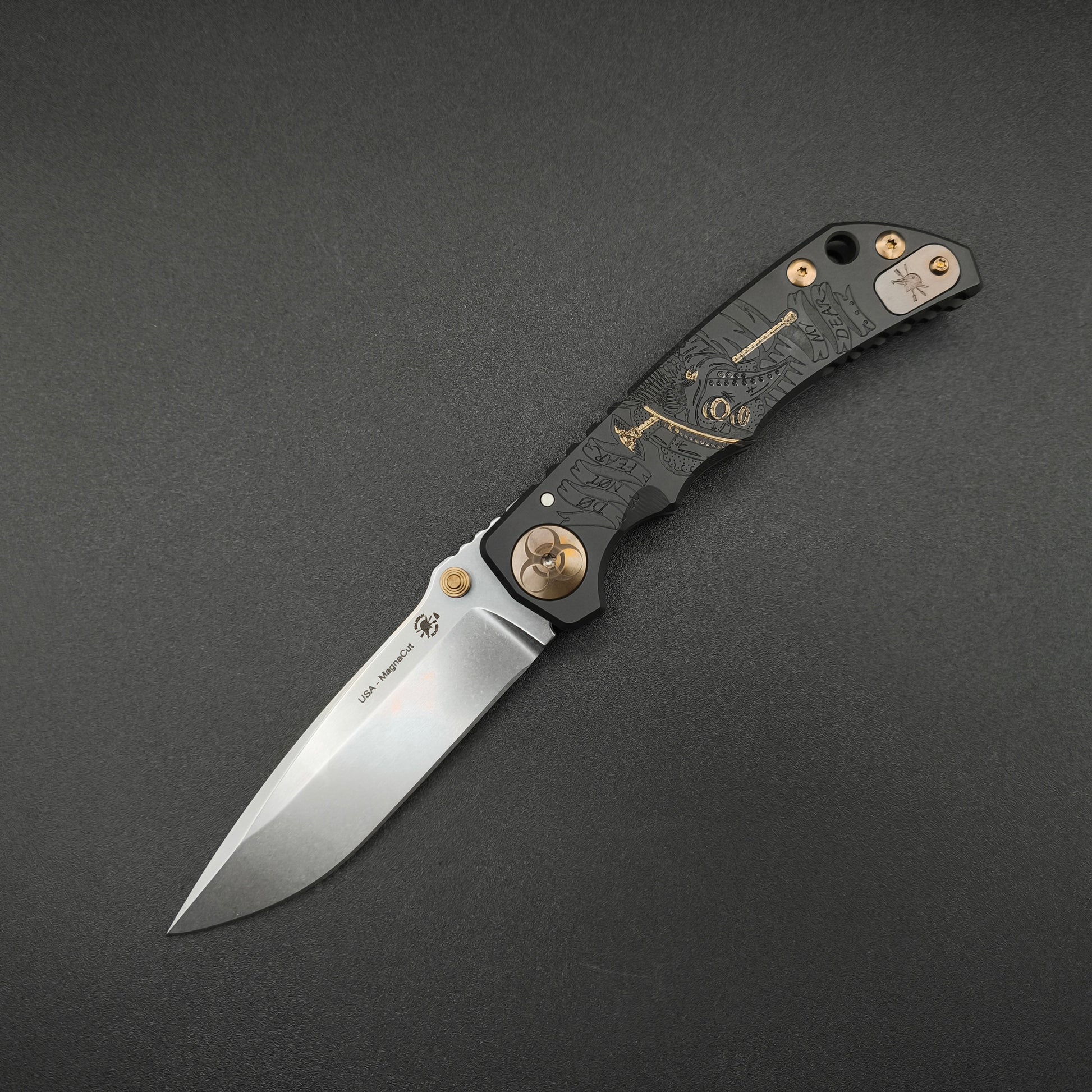 Spartan Blades Harsey Folder SHF SF5 Custom Magnacut Black Plague 1