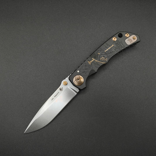 Spartan Blades Harsey Folder SHF SF5 Custom Magnacut Black Plague 1