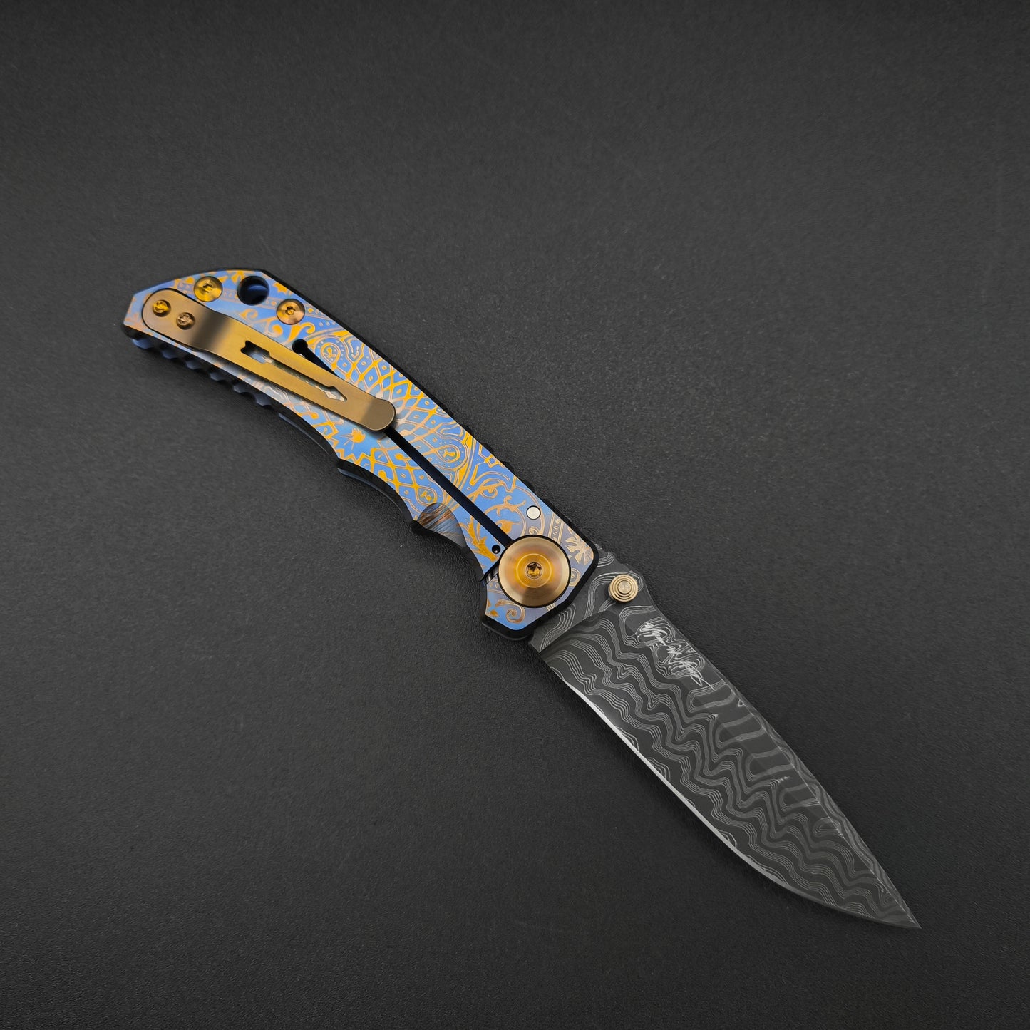Spartan Blades Harsey Folder SF5 Custom Chad Nichols Damascus Royal Flush 2