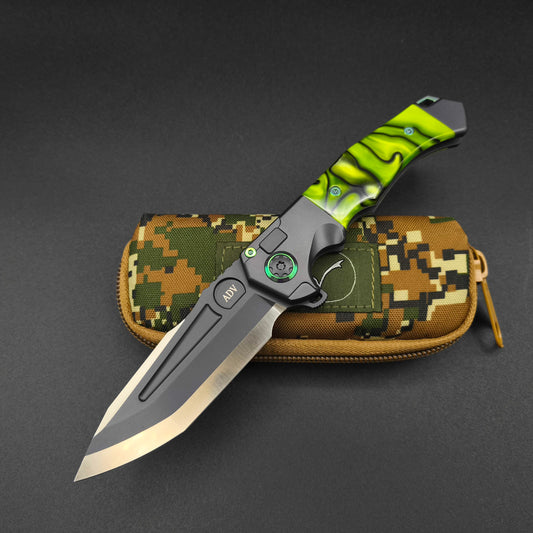 ADV Ronin Kalgard Titan Green Kirinite, Anodized Hardware 1