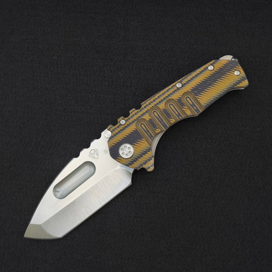 Medford Praetorian Ti-C Tumbled Tanto, Black Tan Contoured G10 Titan 1