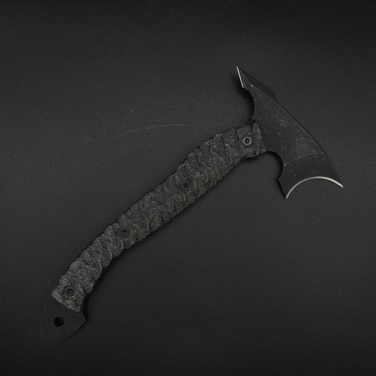 Half Face Blades Crescent Hawk Black Canvas Micarta 1