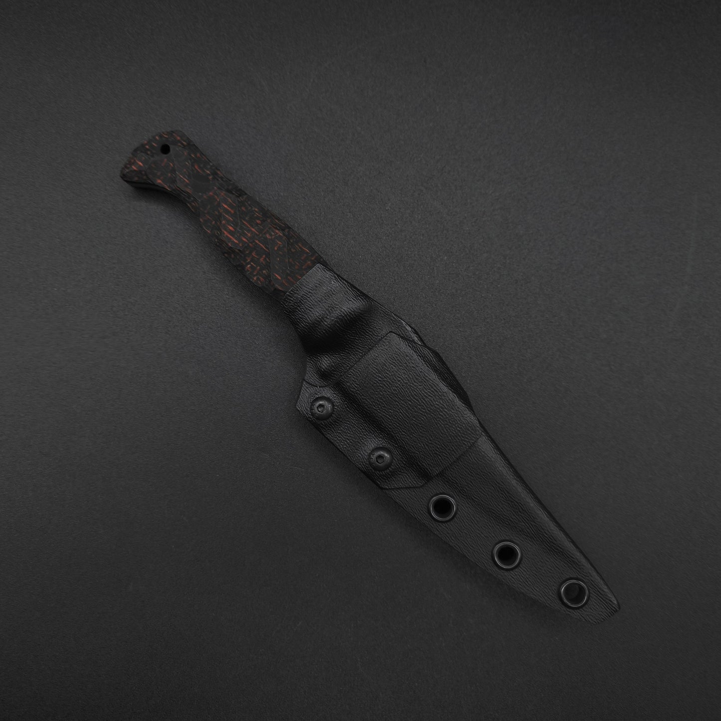 Half Face Blades Congressman Red and Black Burlap Micarta 4
