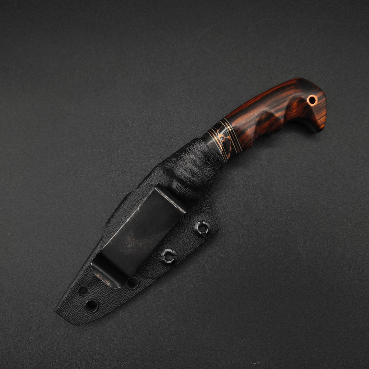 Half Face Blades HUMINT 3" Dyed Redwood Burl