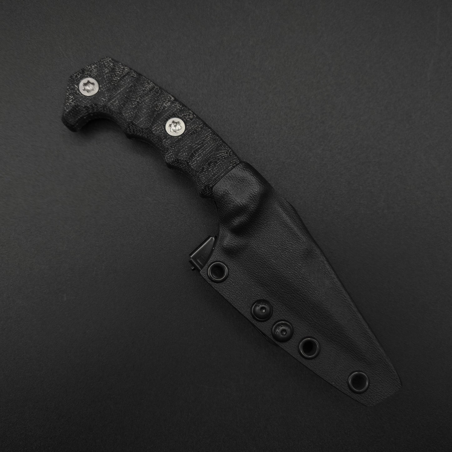 Half Face Blades HUMINT 3" Black Canvas Micarta, Midnight Bronze 3