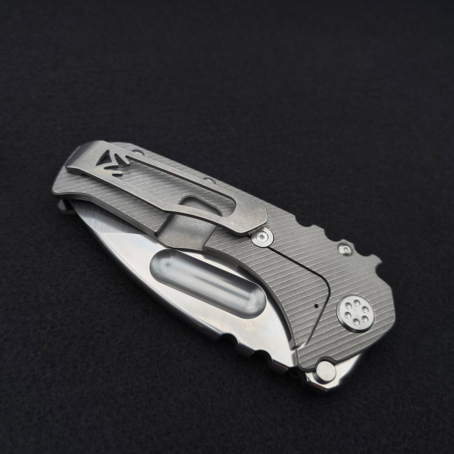 Medford Praetorian Ti-C Tumbled Drop Point, Black Tan Contoured G10 Titan 6