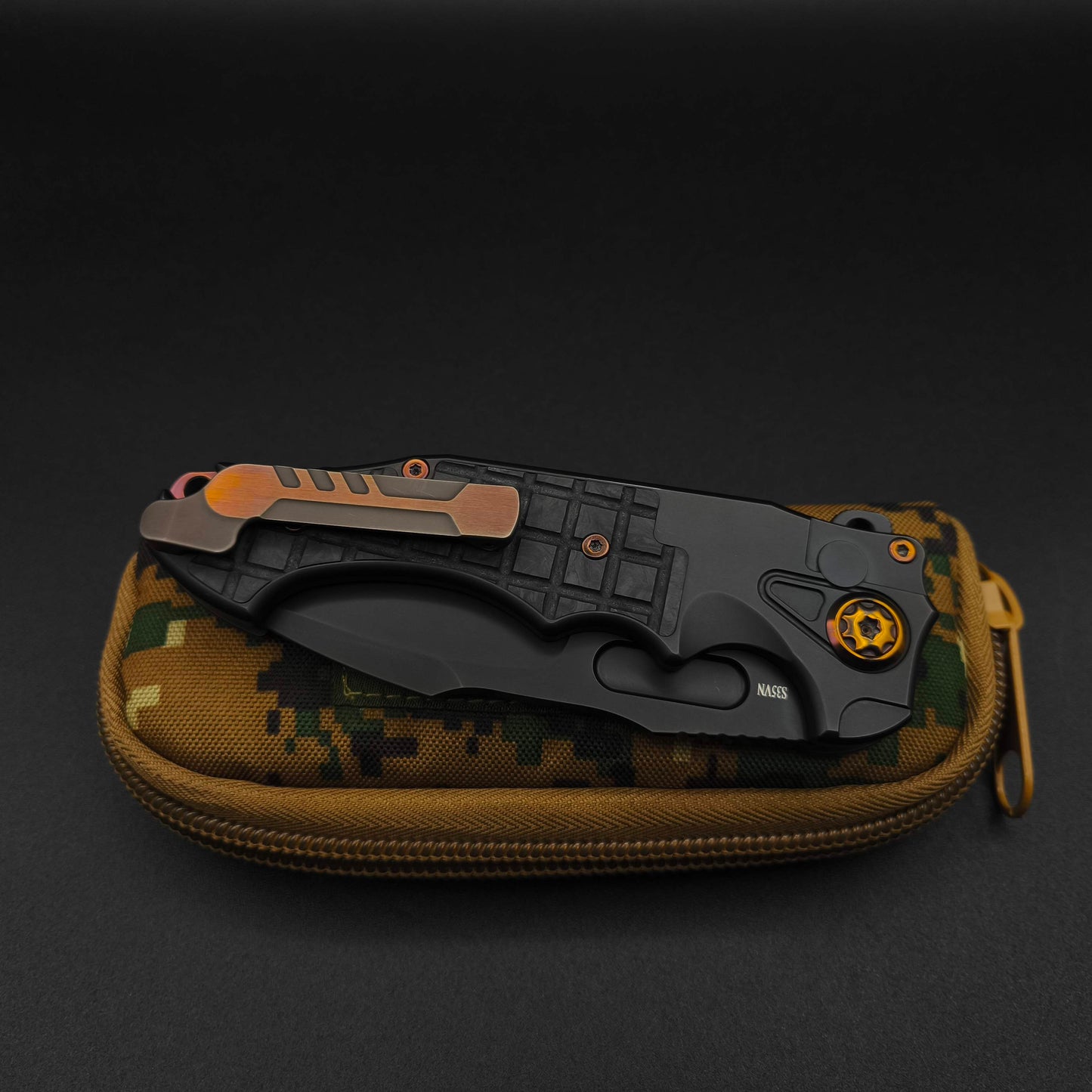 ADV Pitboss 3 Black Carbon Titanium Bronze Hardware 4