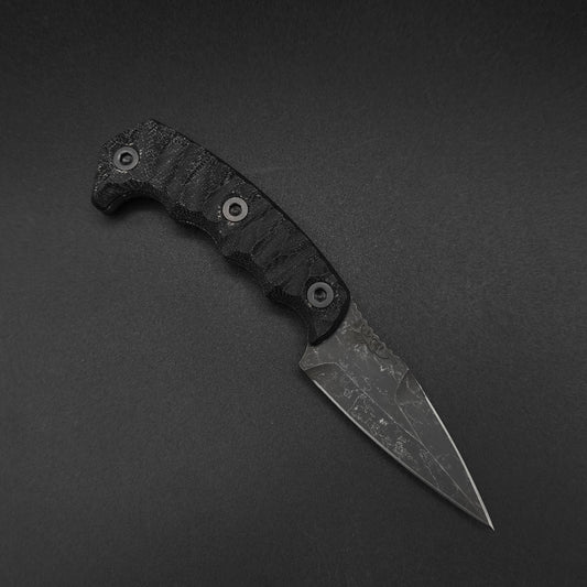 Half Face Blades HUMINT 3" Black Canvas Micarta