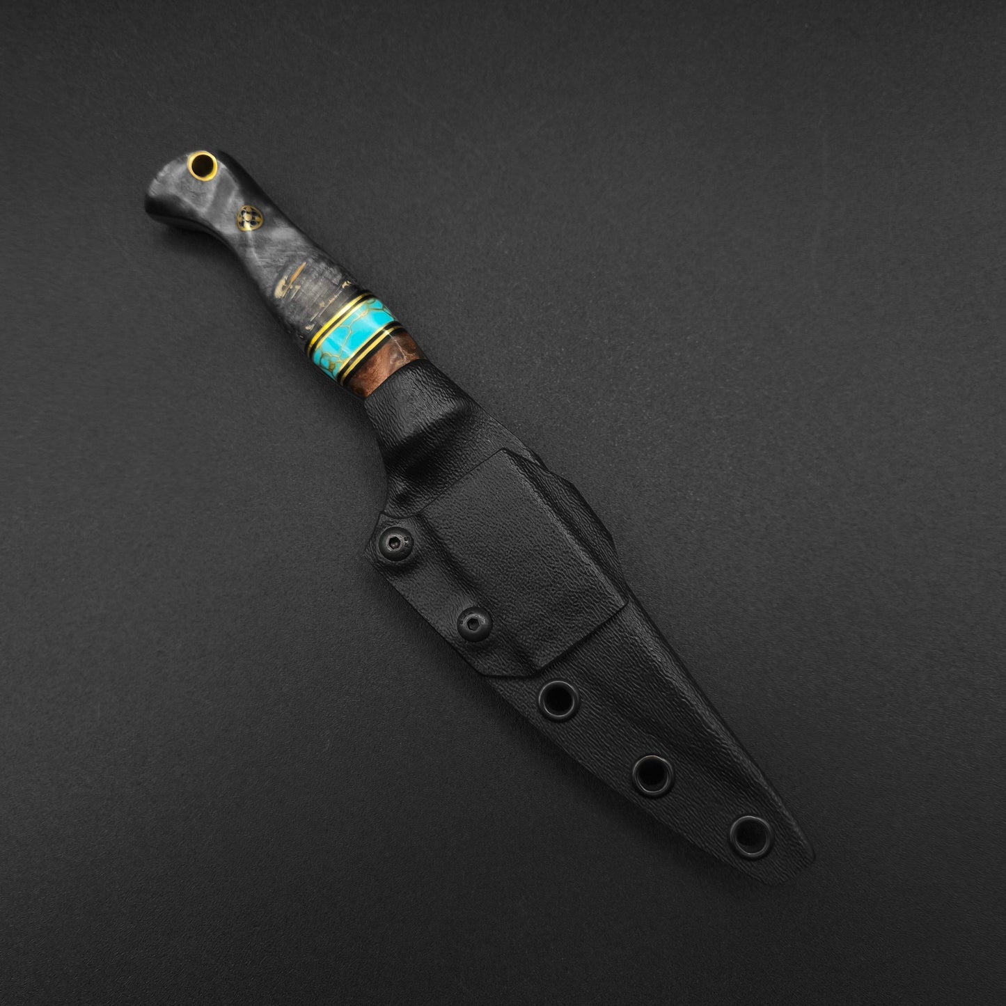 Half Face Blades Congressman, Redwood Burl, Turquoise, dyed Buckeye 5
