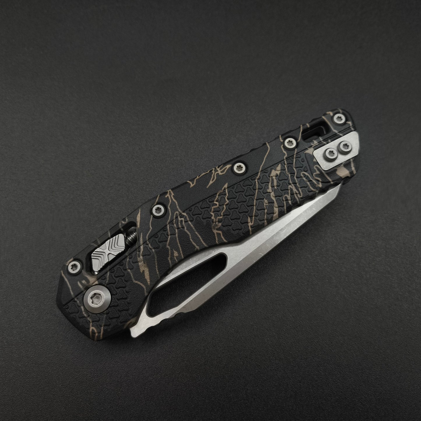 Microtech MSI S/E Tri-Grip Polymer Tiger Stipe Camo Apocalyptic FS 3