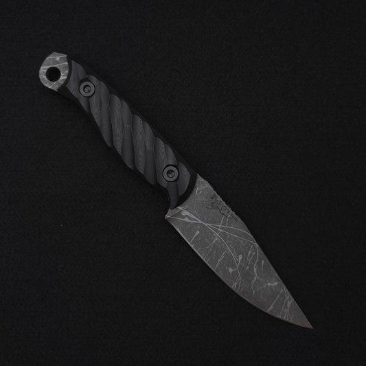 Half Face Blades Crow Jr Black G10, Acid Splash