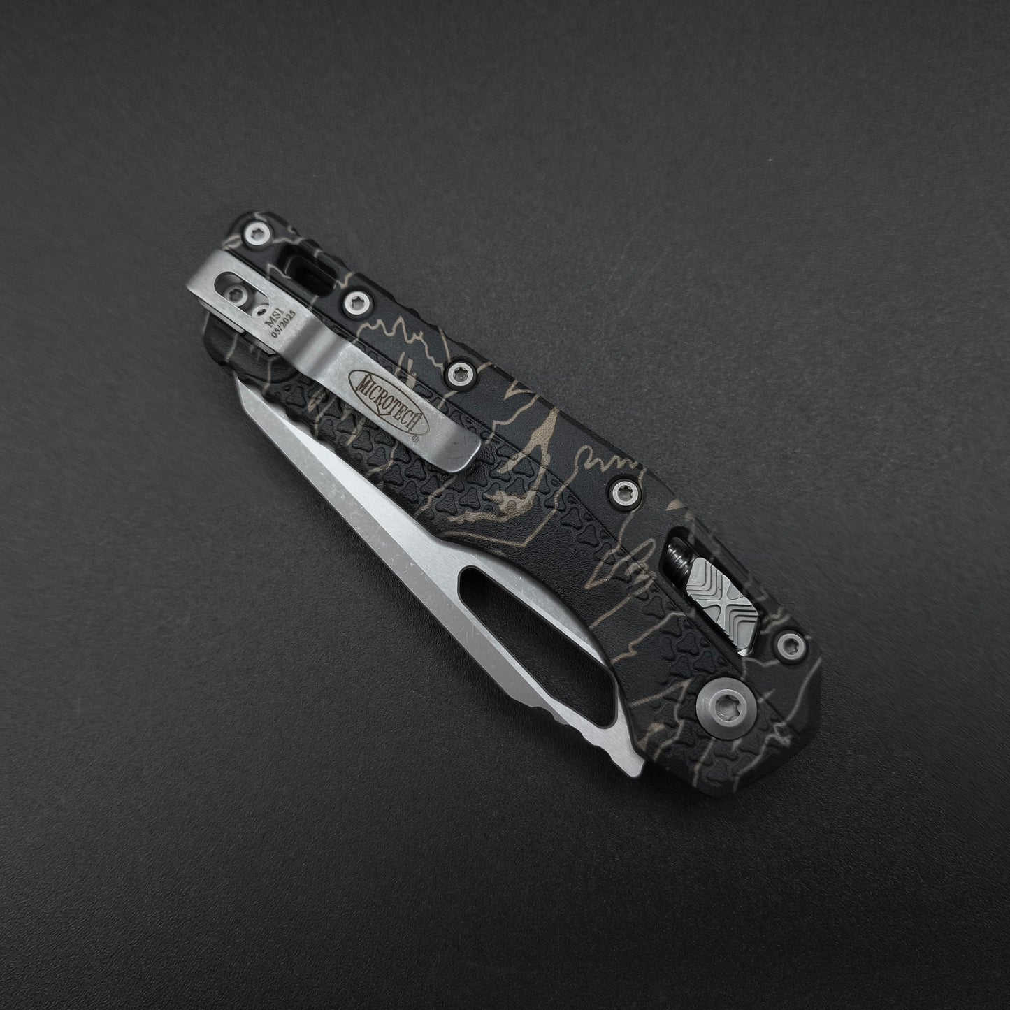 Microtech MSI S/E Tri-Grip Polymer Tiger Camo Apocalyptic PS 4