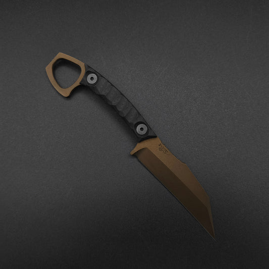 Half Face Blades SHPOS Black G10, Midnight Bronze Cerakote 1