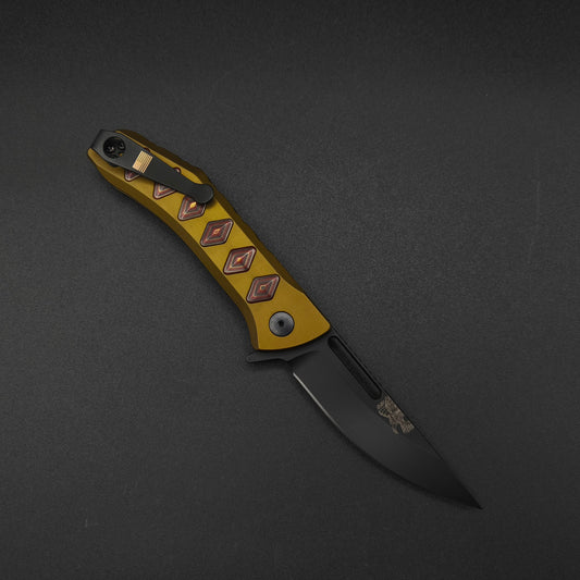 Half Face Blades Custom Kwaiken Folder Red Camo Quartz 1