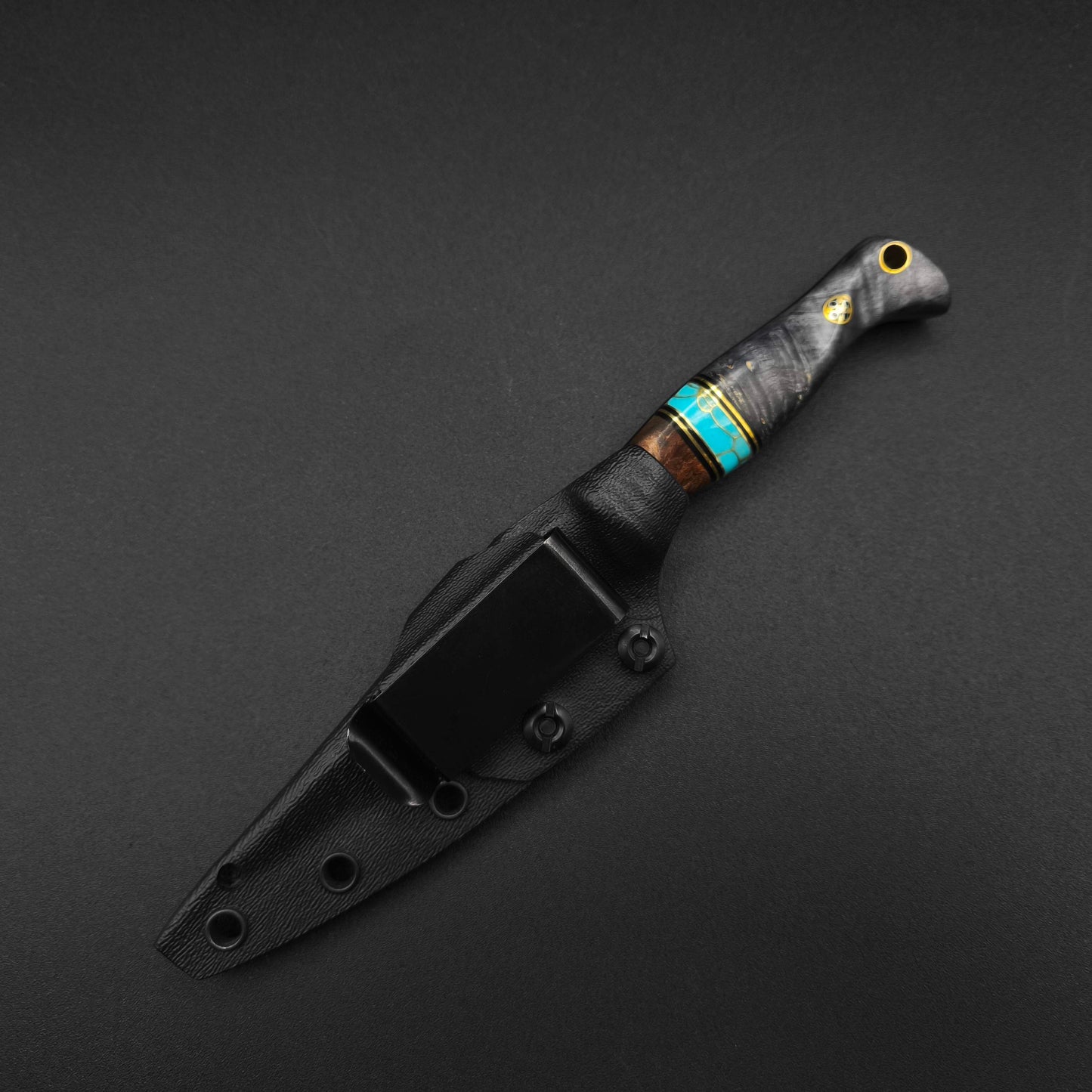 Half Face Blades Congressman, Redwood Burl, Turquoise, dyed Buckeye 6