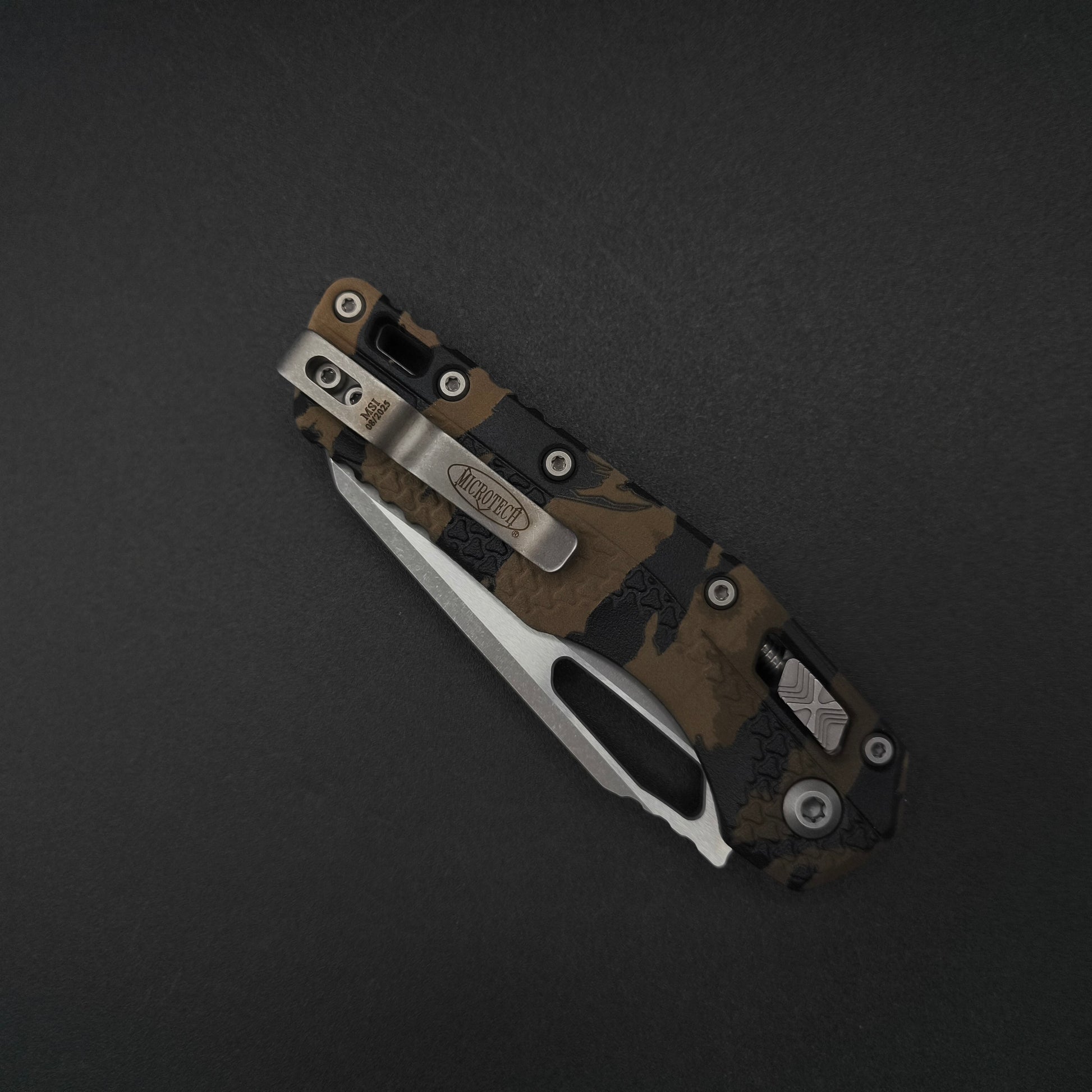 Microtech MSI S/E Tri-Grip Polymer Tiger Camo Apocalyptic 4