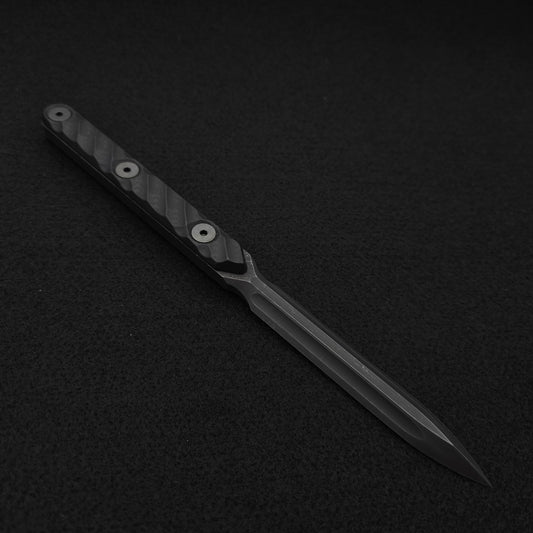 Half Face Blades OSS Spike, Black G10, stonewashed