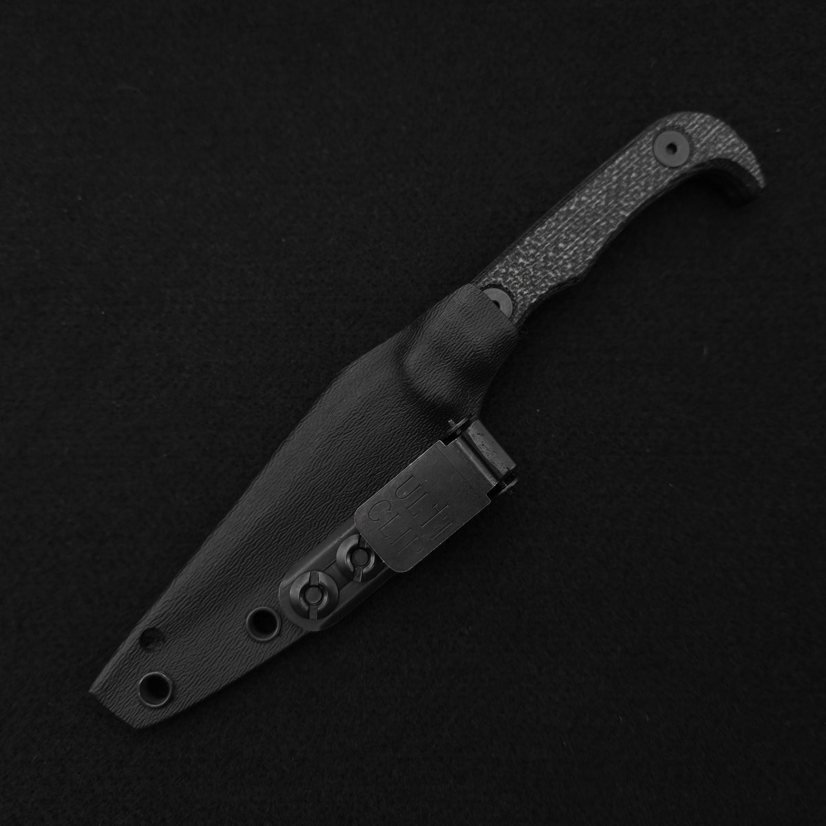Half Face Blades Slenderman, Black Canvas Micarta, Armor Black Cerakote