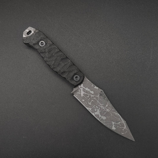 Half Face Blades Field Knife Black Canvas Micarta 1