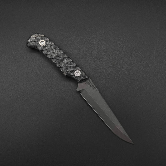 Half Face Blades Boogeyman Black Canvas Micarta 1