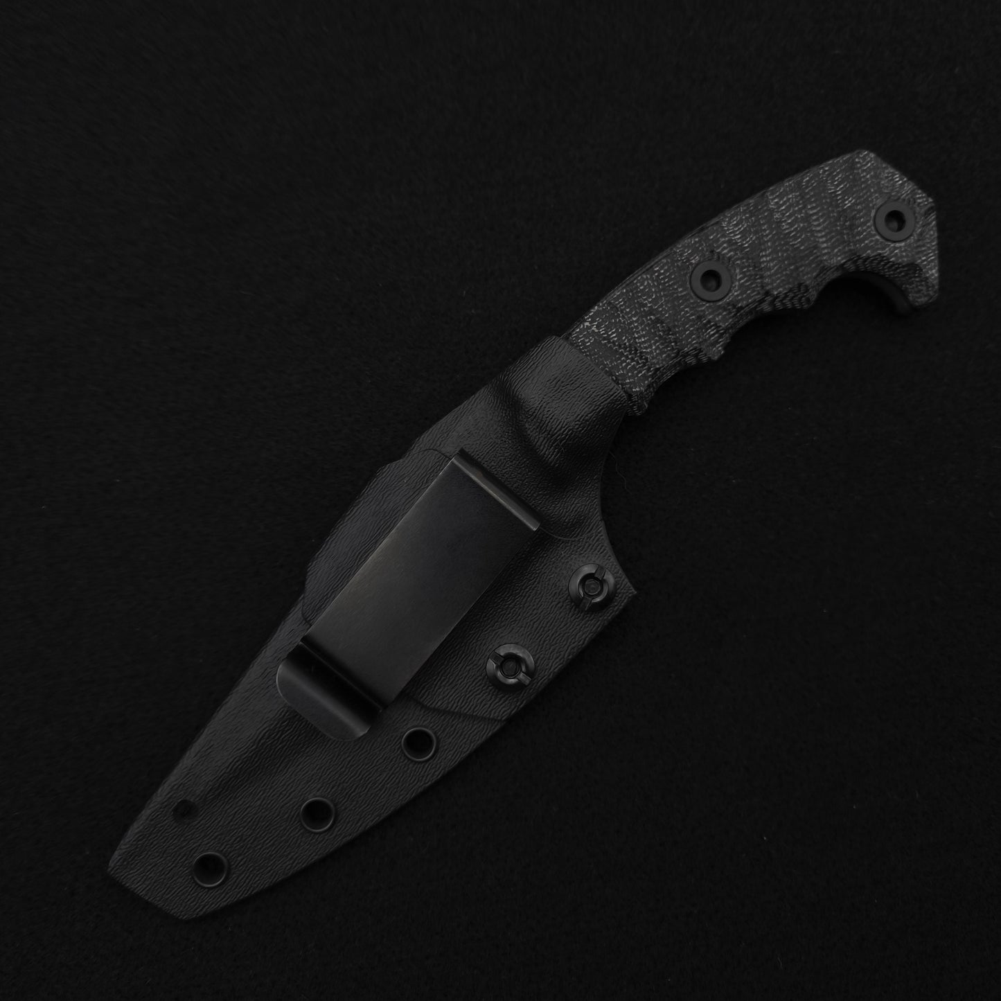 Half Face Blades HUMINT 4" Black Canvas Micarta 4