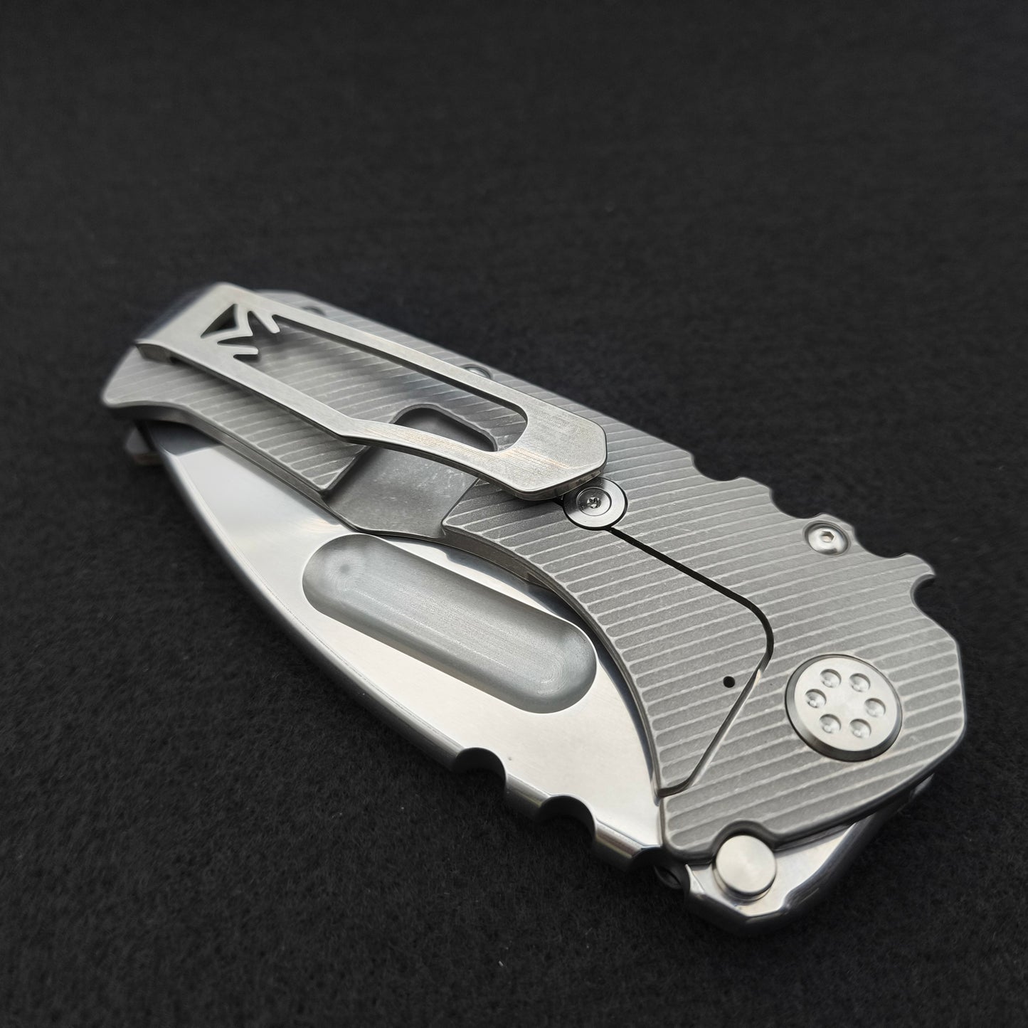 Medford Praetorian Ti-C Tumbled Tanto, Black Tan Contoured G10 Titan 5