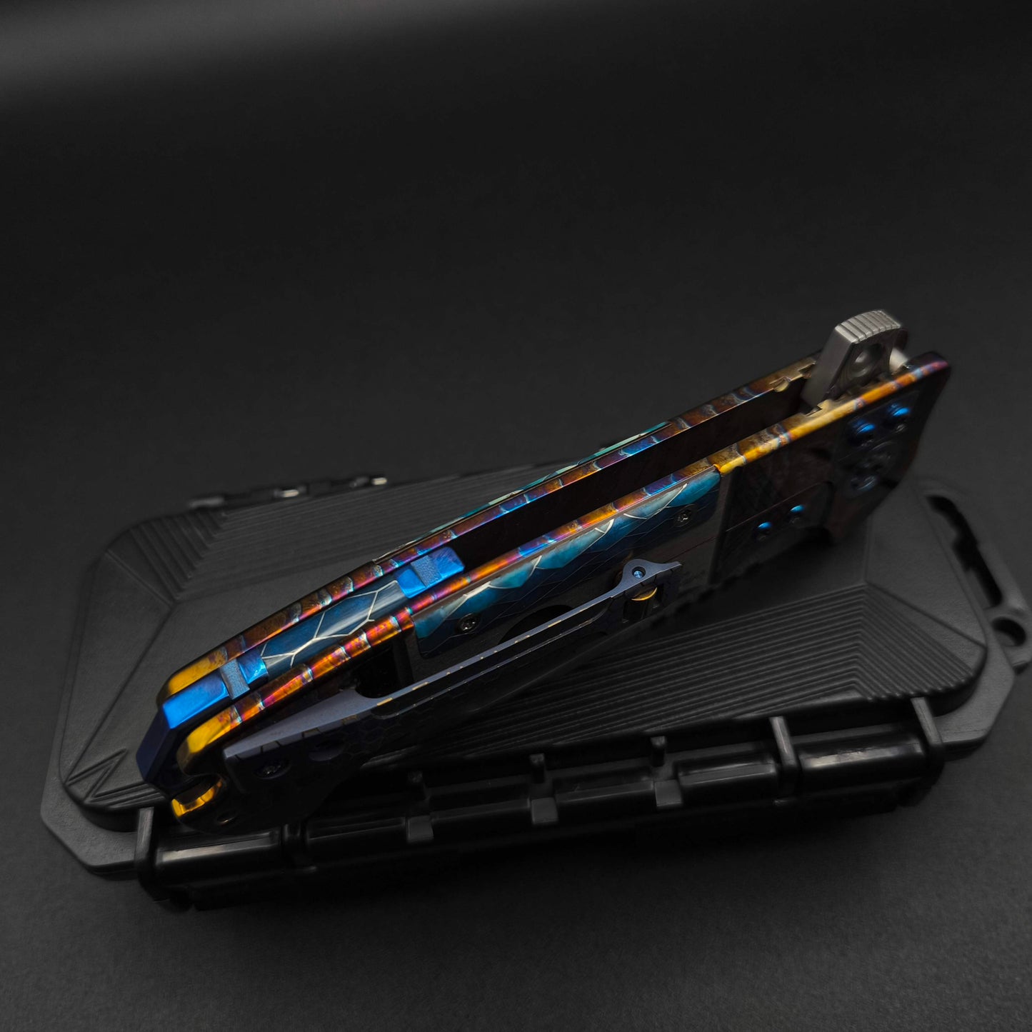 ADV Tanto Acid Rain Titanium, Chad Nichols Damascus Blade 6