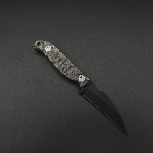 Half Face Blades Gula Gula Black canvas micarta, Armor Black cerakote 1