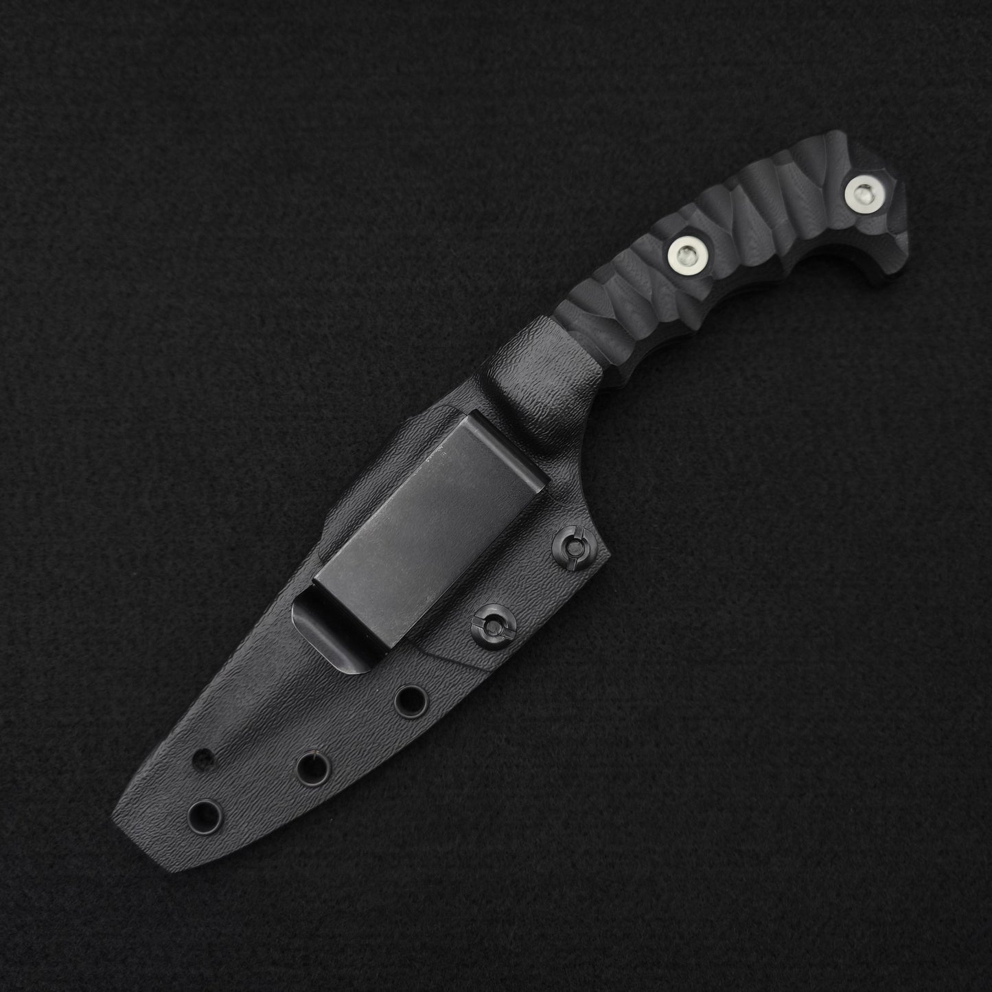 Half Face Blades HUMINT 4" Black G10, Armor Black Cerakote 4